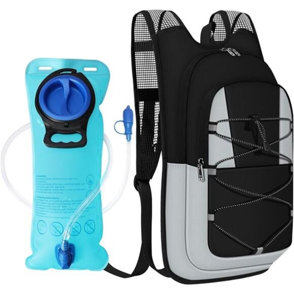 Hydration Backpack - Lightweight Water Backpack with 2L Water Bladder Bag, - Picture 1 of 6